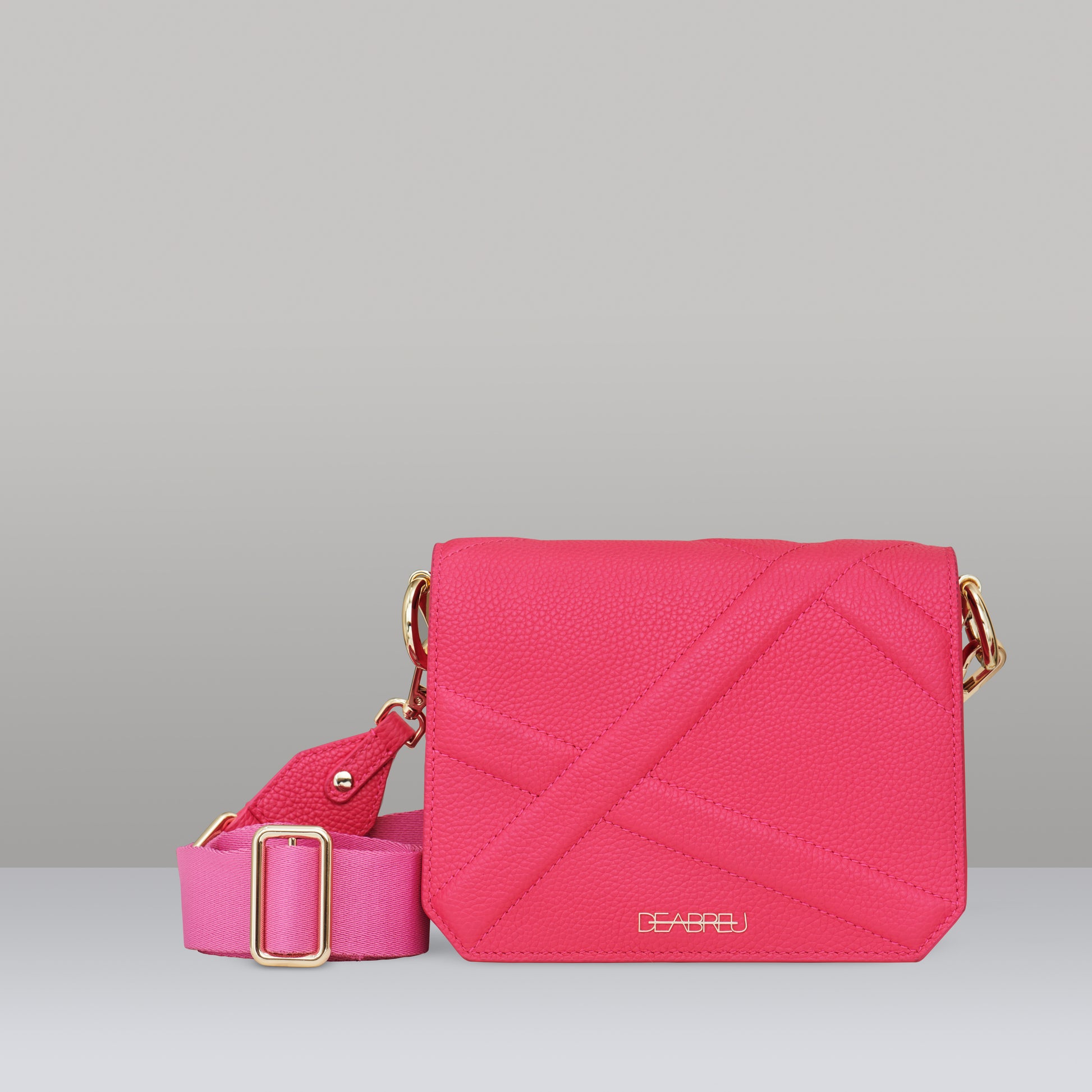 Pink Cross Body Bag X-Line by Deabreu Italy - front view