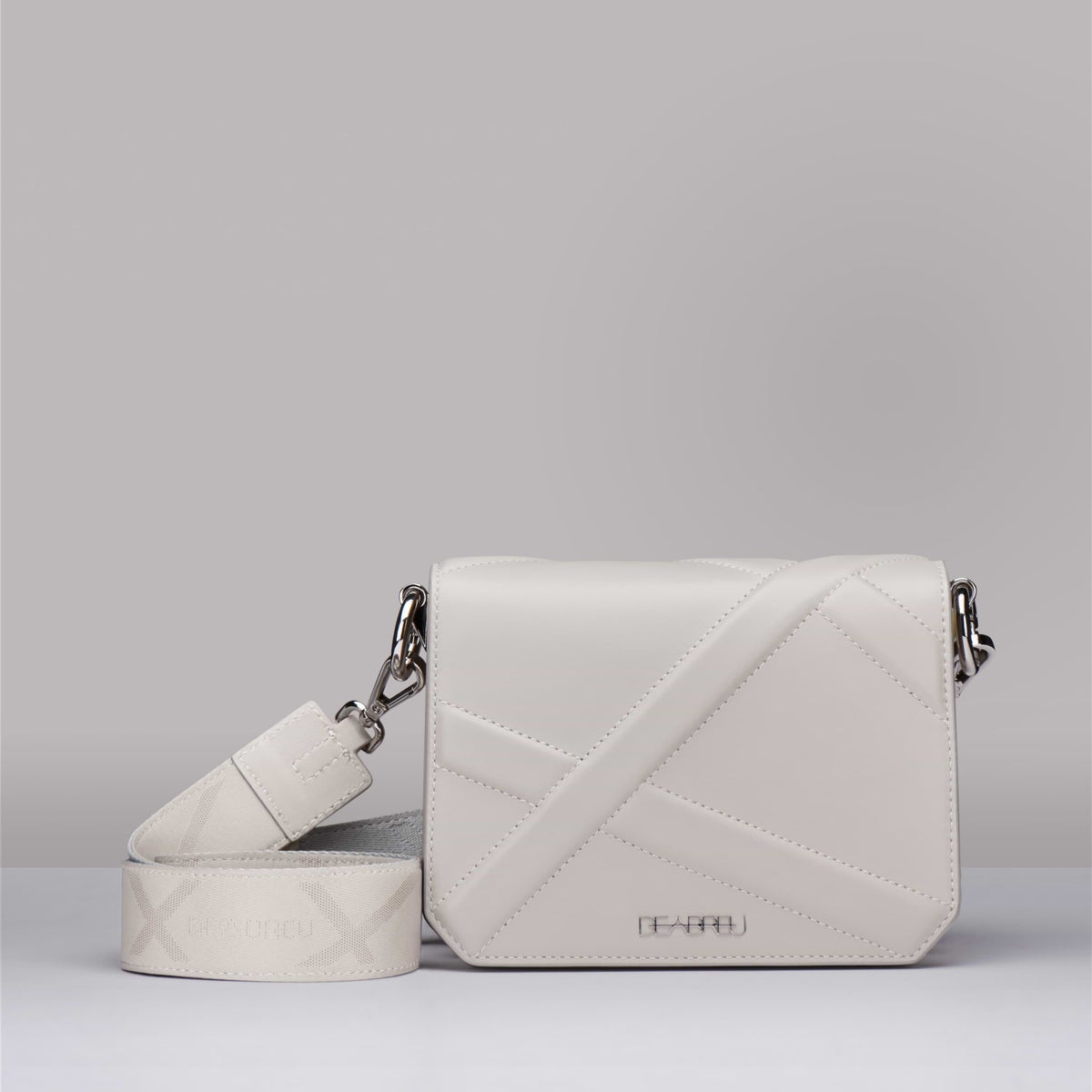 White Cross Body Bag X-Line by Deabreu Italy - front view