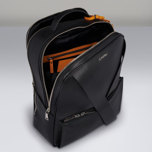 bacci leather backpack Black CITY BACK PACK