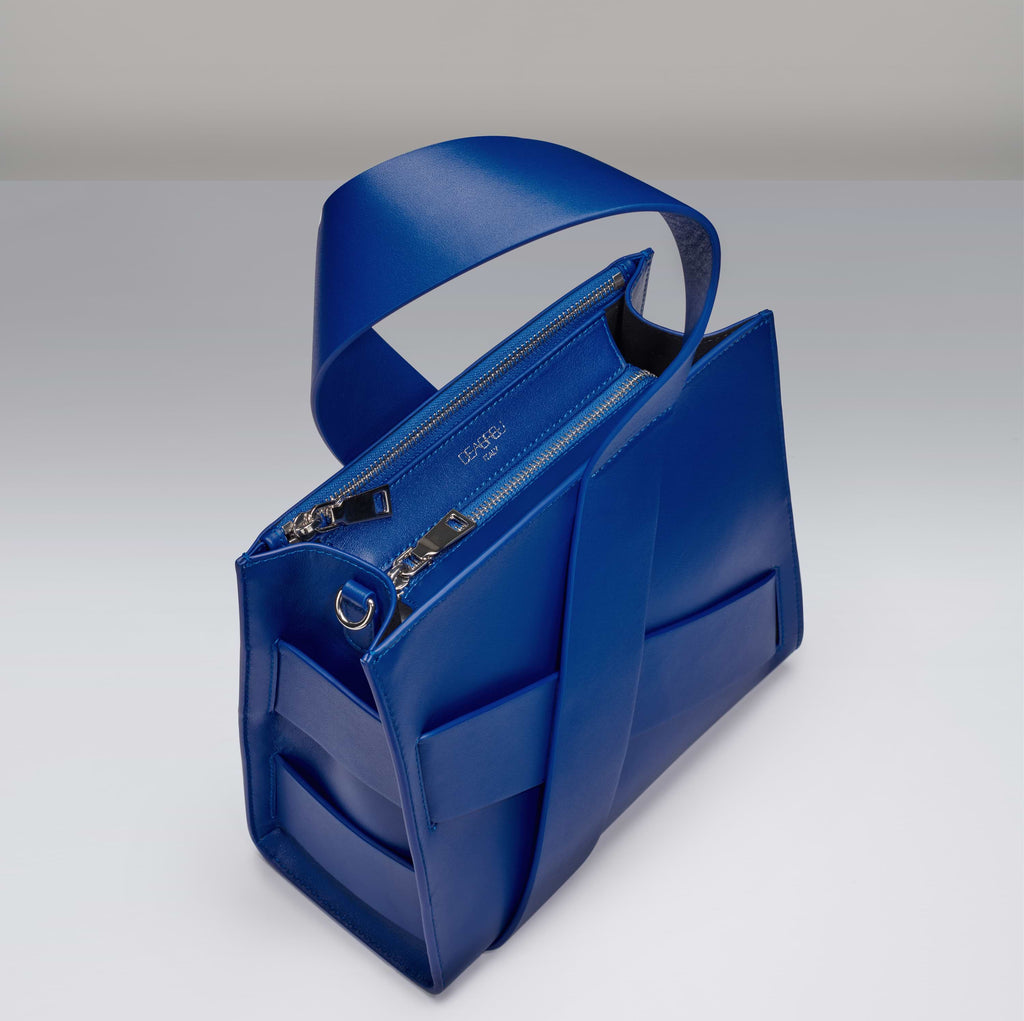 BLUE DIAGONAL ZITA BAG